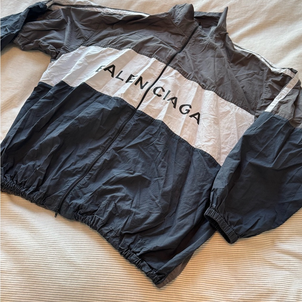 Balenciaga Black and White Logo Jacket